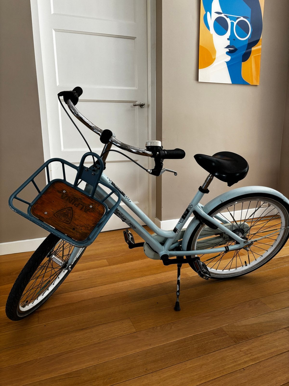 Alpina Mood Damesfiets - Lichtblauw met Voordrager, Fietsen en Brommers, Fietsen | Dames | Damesfietsen, Terugtraprem, 50 tot 53 cm