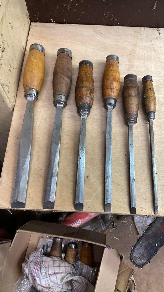 6 stuks kantbeitels van J . Nooitgedagt ., Ophalen of Verzenden