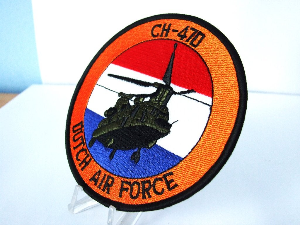 Embleem,Patch,KLU,CH-47D, Verzenden, Luchtmacht, Nederland, Embleem of Badge