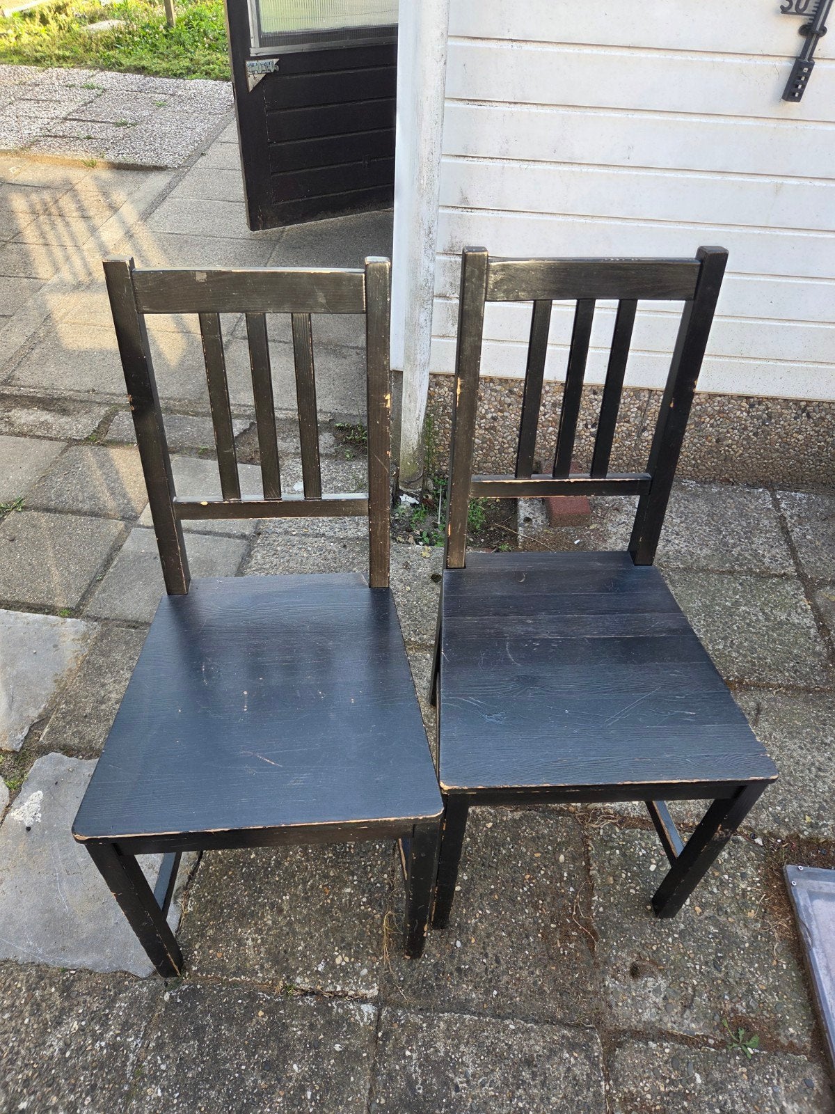 ikea stoelen gratis, Ophalen, Gebruikt, Zwart, Twee