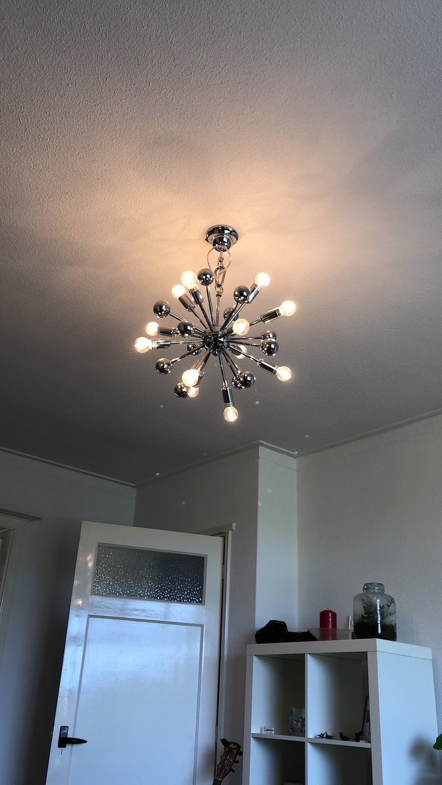 De iconische ‘sputnik’ lamp, Zilver, 50 cm, Modern, E14 (klein)