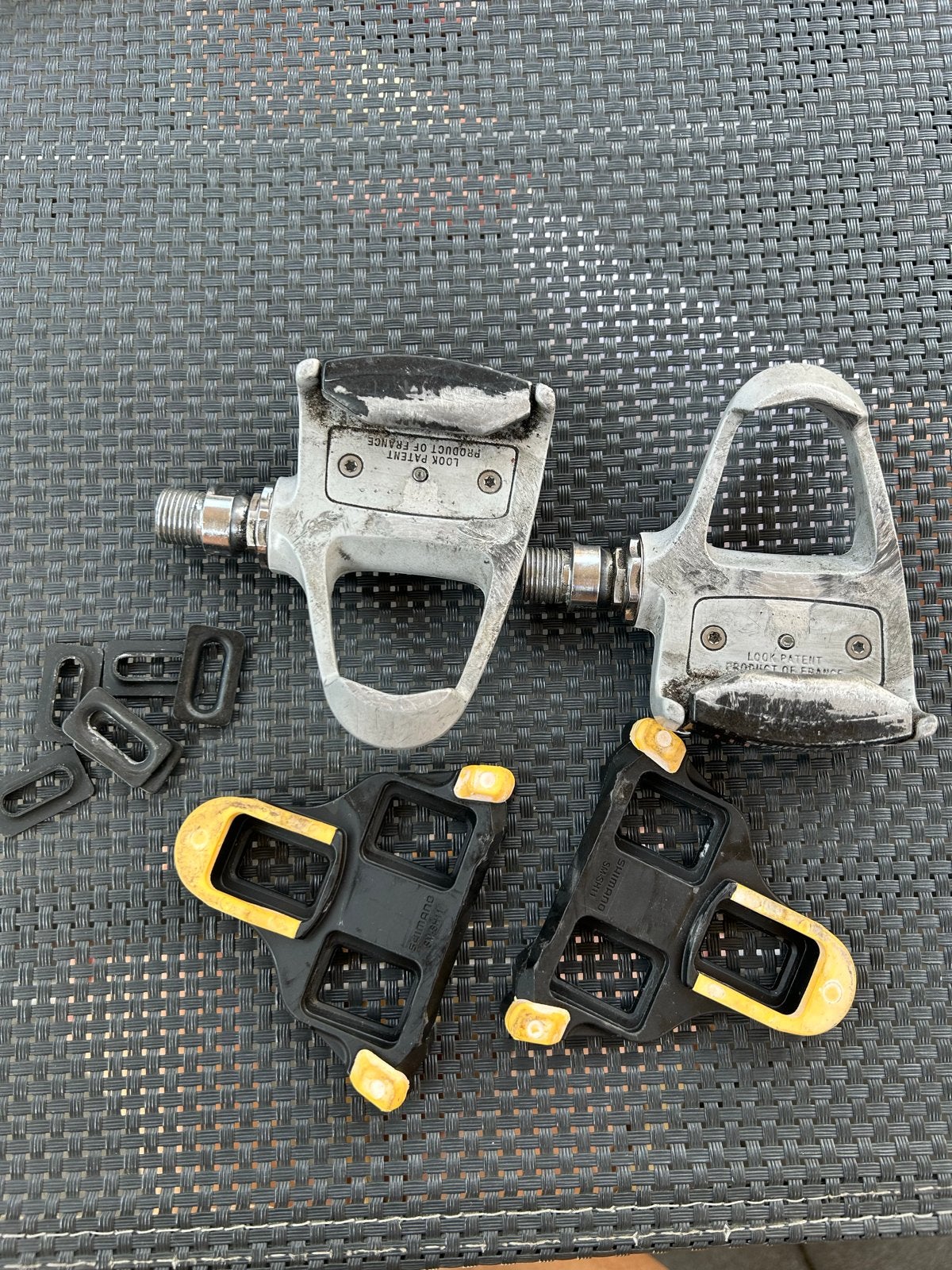 Shimano pedalen met bijhorende plaatjes, Ophalen of Verzenden, Gebruikt, Overige typen