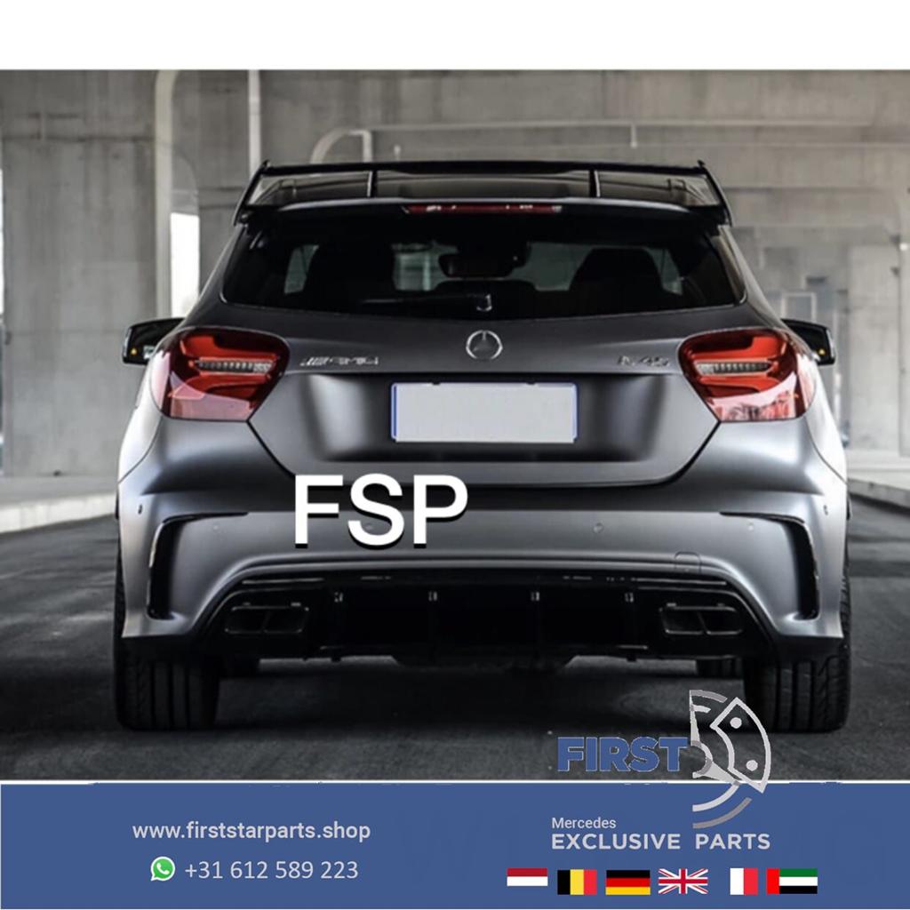 W176 45 AMG ACHTERBUMPER PERFORMANCE SPOILER L/R Mercedes A, Gebruikt, -, Ophalen of Verzenden, -