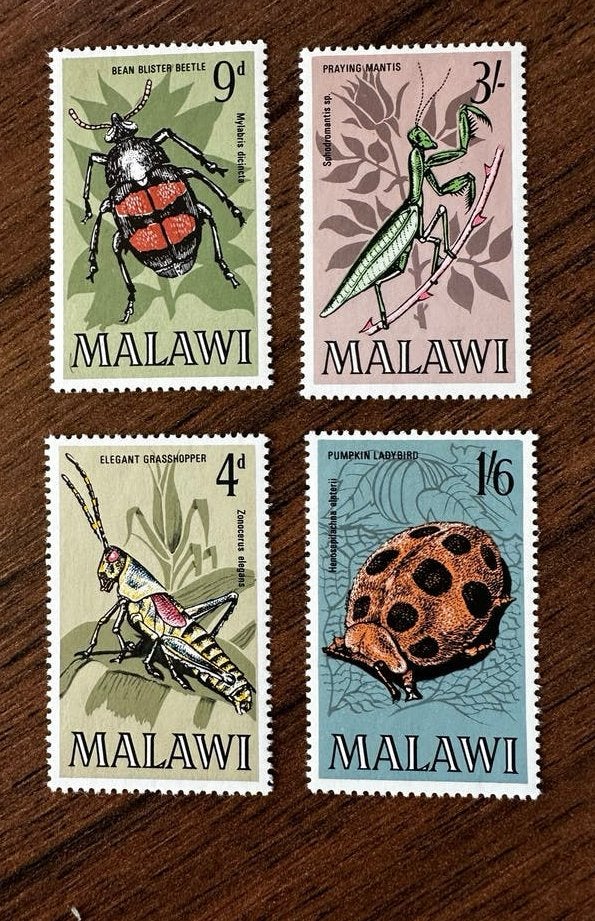 Malawi 1970 insecten lieveheersbeestje postfris, Ophalen of Verzenden, Postfris