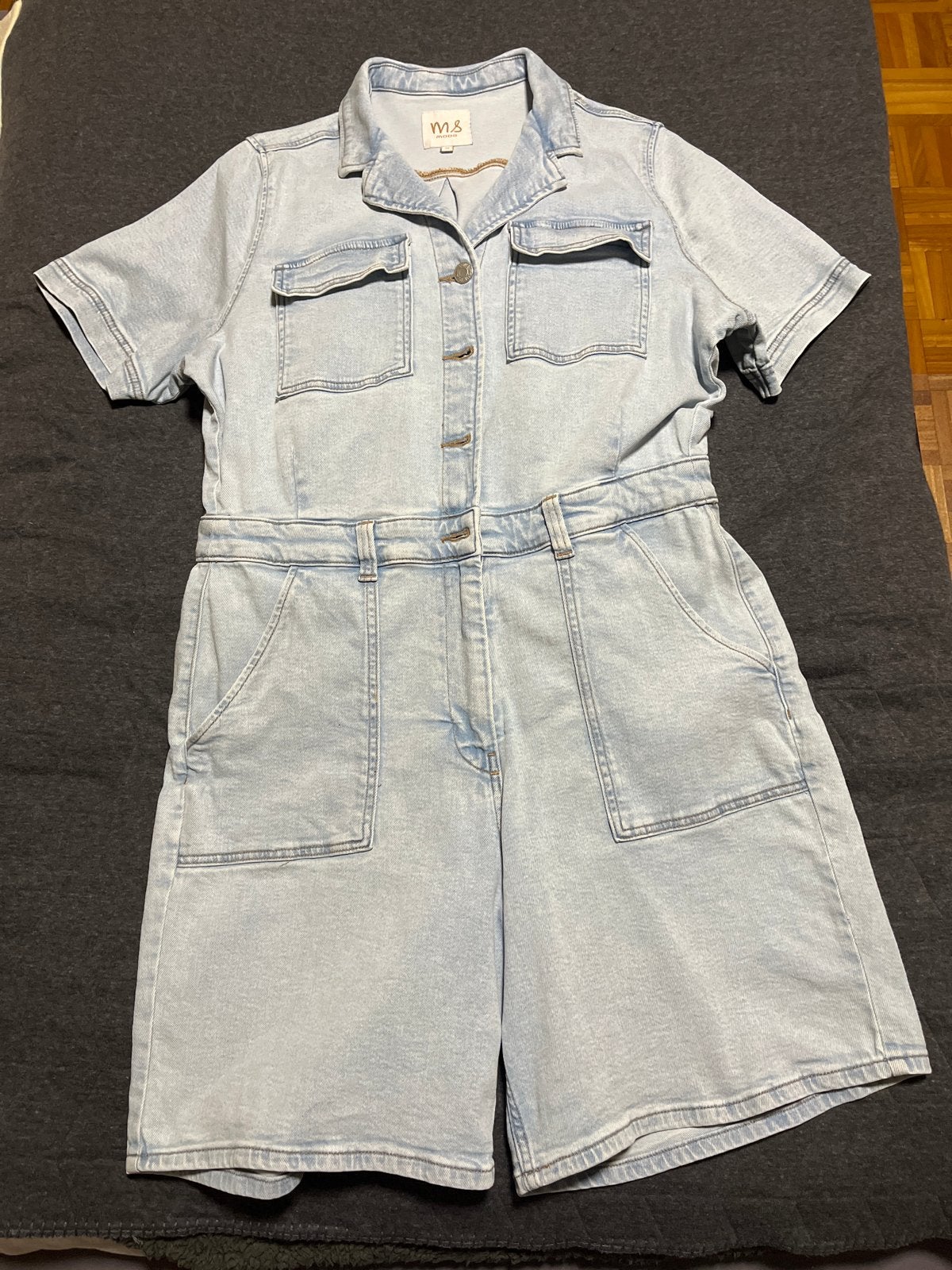 M&S Denim Playsuit - Maat 46, Kleding | Dames, Jumpsuits, Ophalen of Verzenden, Zo goed als nieuw, Maat 46/48 (XL) of groter, Blauw