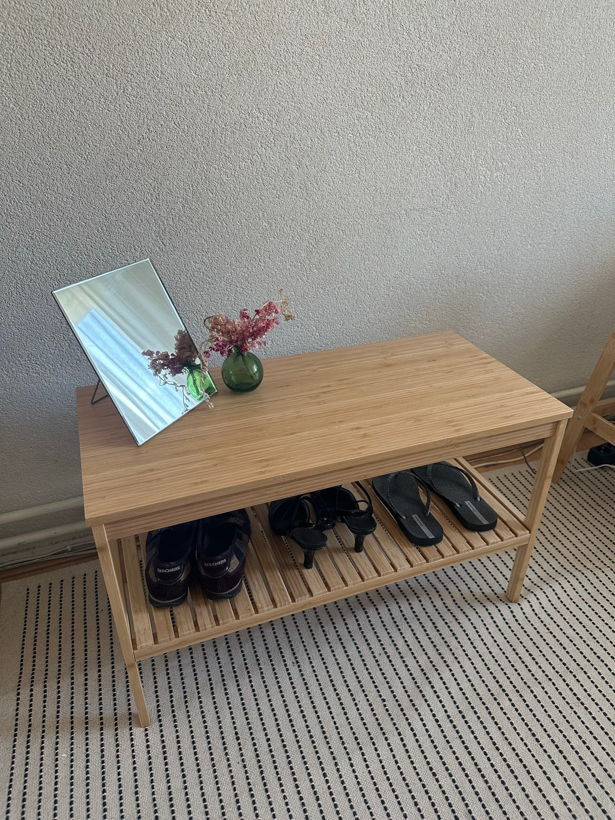 IKEA RÅGRUND Bamboe bankje/schoenenrek 78x37 cm, Huis en Inrichting, Ophalen, Zo goed als nieuw