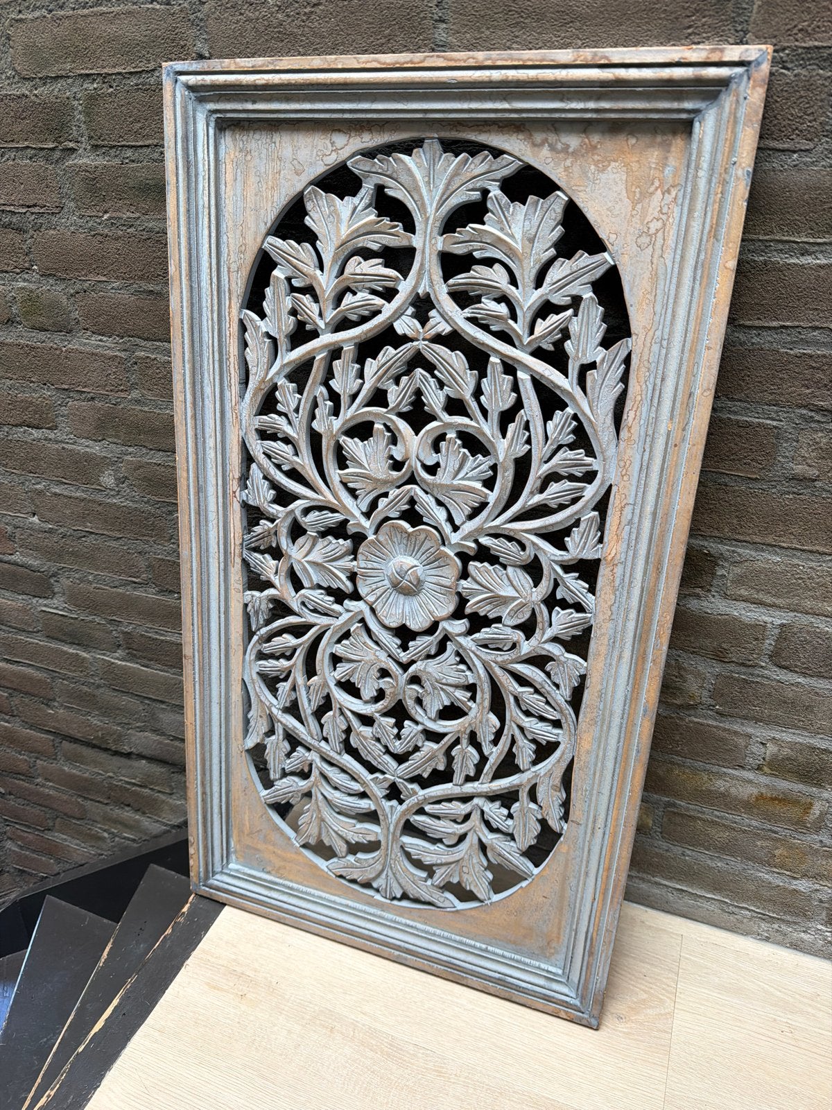 Decoratief Houten Paneel 90x50 cm - Wanddecoratie, Ophalen, Gebruikt, Hout, Vintage