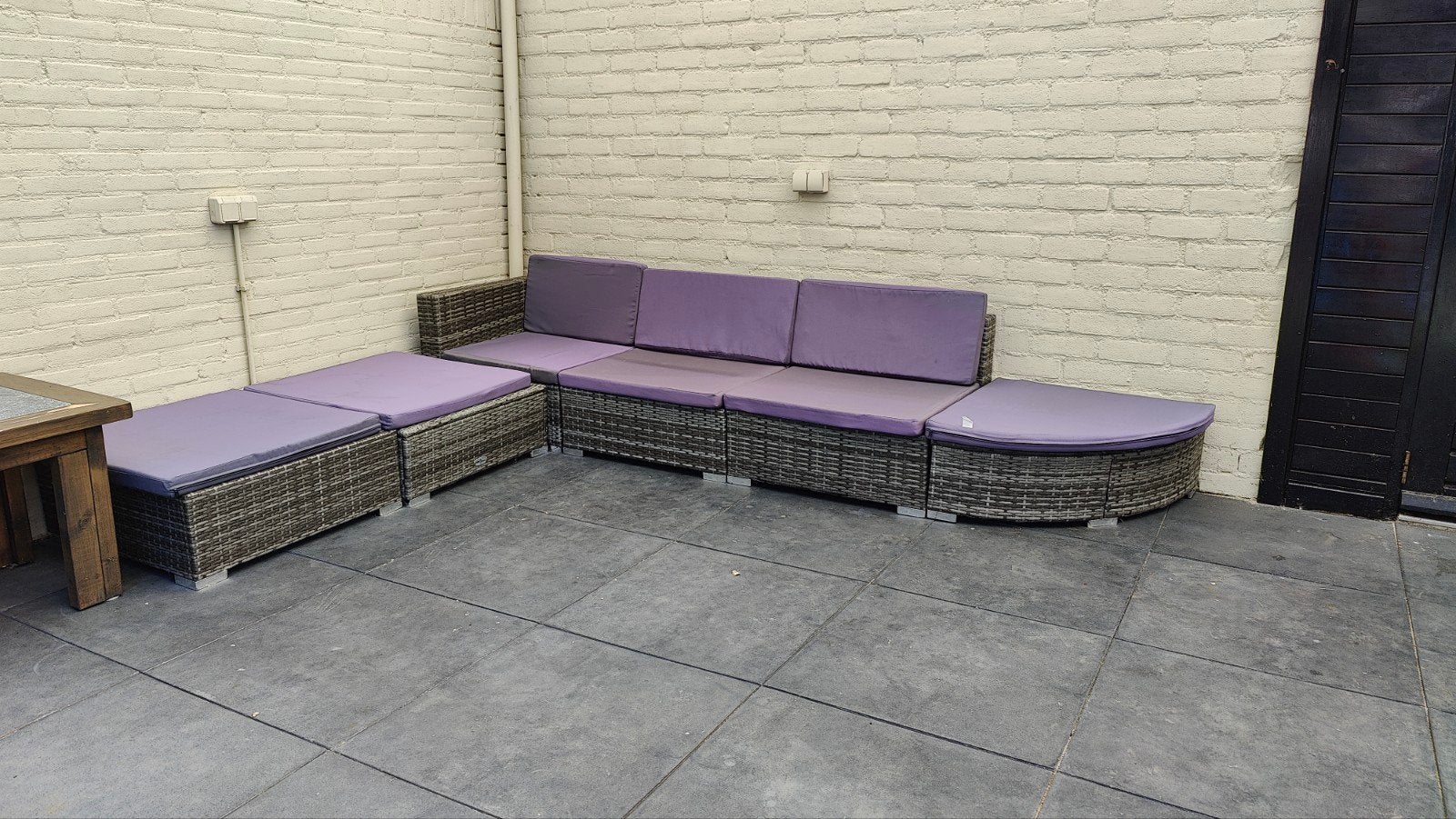 Loungeset Vida XL 6-delig met kussens, Ophalen, 5 zitplaatsen, Gebruikt, Bank