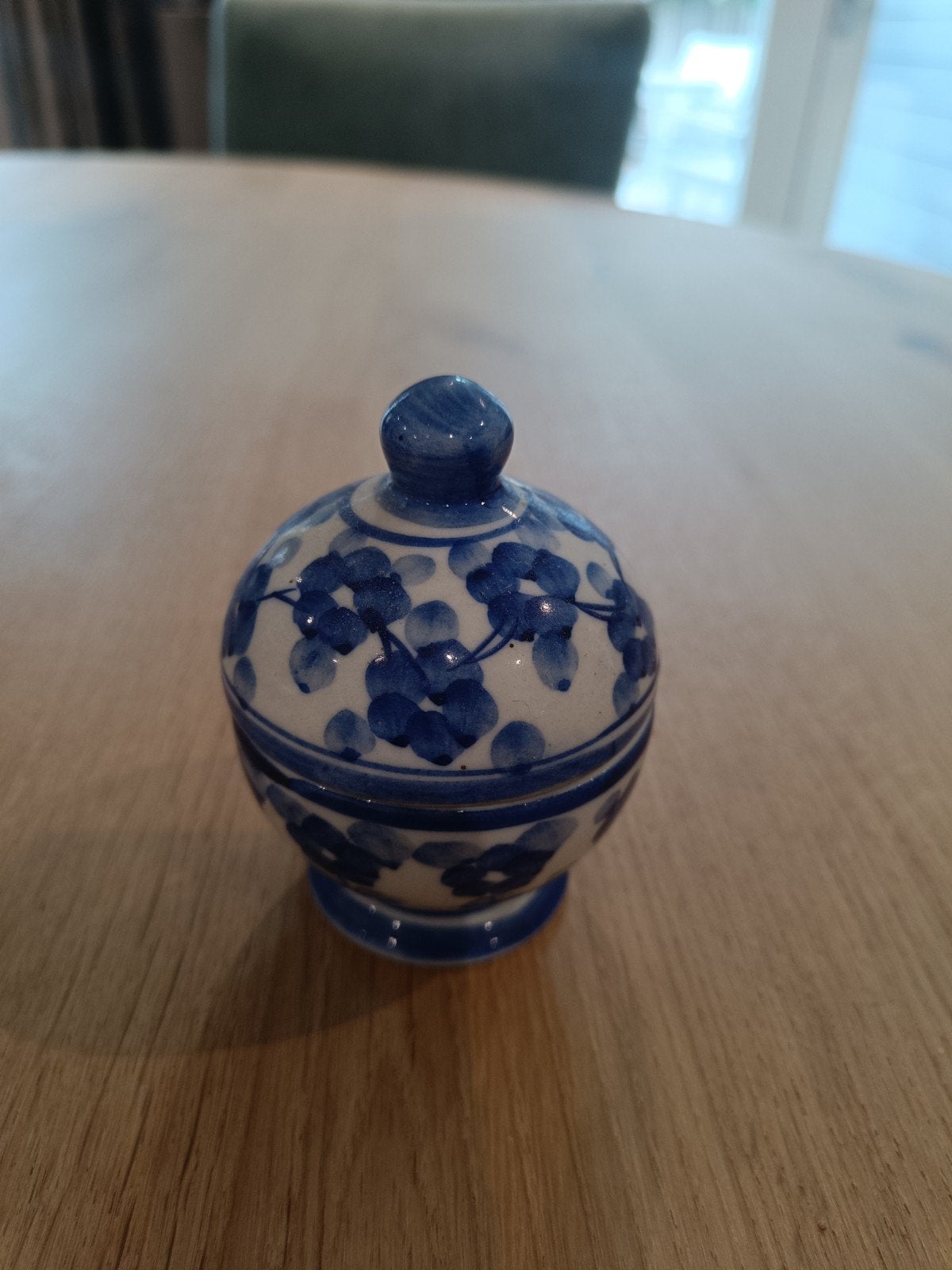 Delfts Blauw Stijl Potje met Deksel - Handgeschilderd, Ophalen of Verzenden