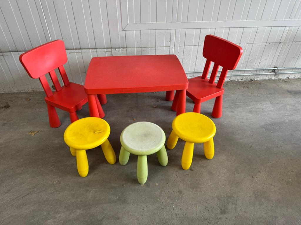 Kinder buitentafel / speeltafel set ikea, Ophalen, Gebruikt