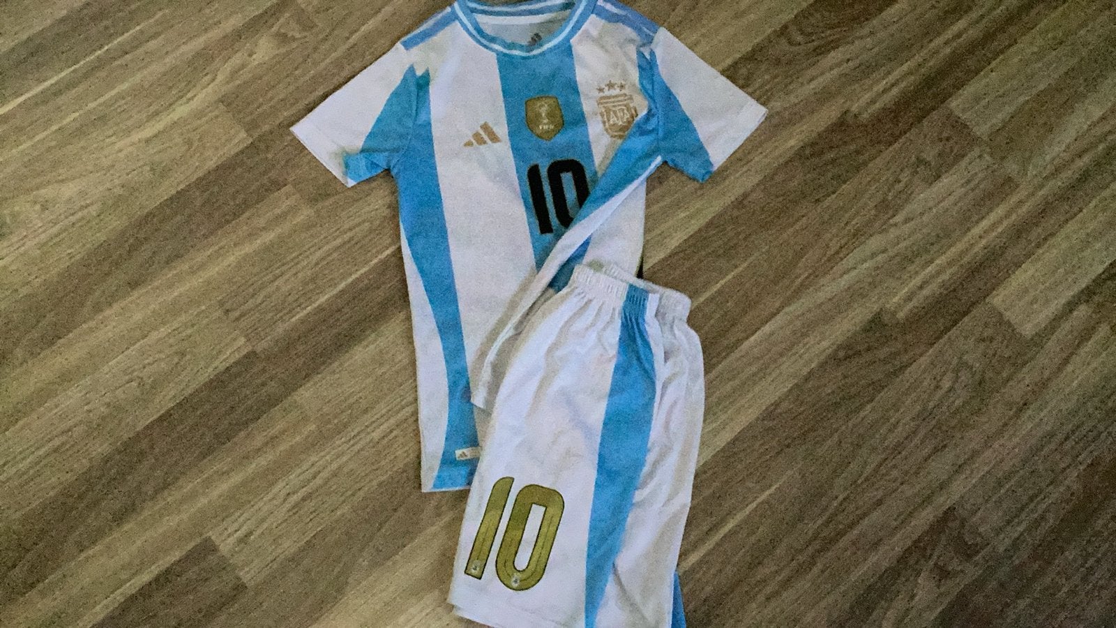 Argentinië thuistenue Messi #10 - WK 2022, Maat M, Ophalen of Verzenden, Gebruikt, Set