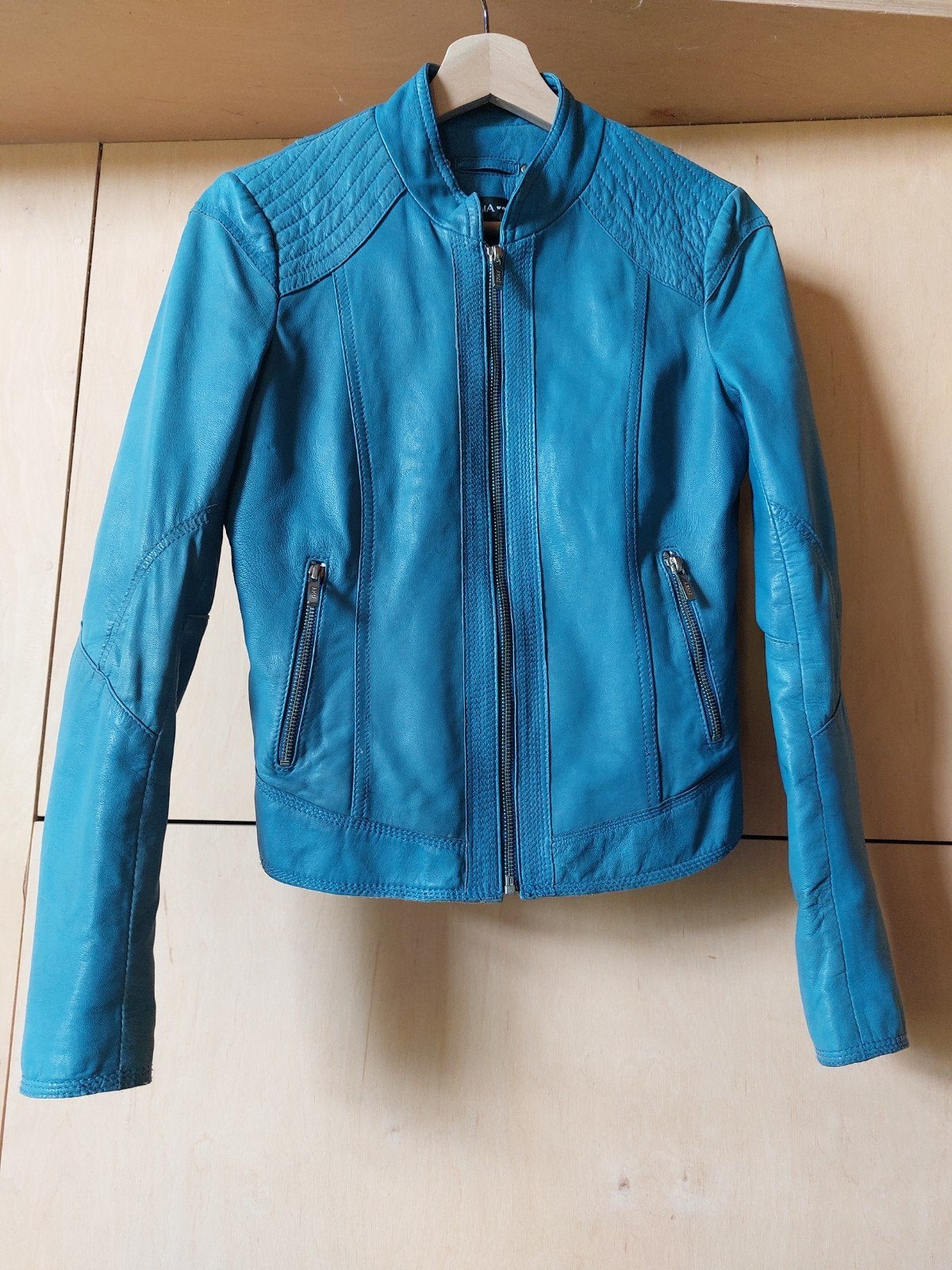 leren jasje, prachtig blauw, Arma woman, maat 34 / XS, Ophalen of Verzenden