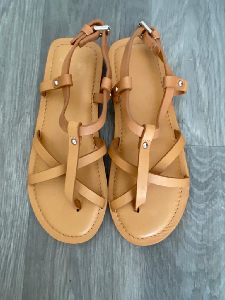 Nieuwe cognac bruine Toral sandalen maat 37., Bruin, Verzenden, Nieuw, Sandalen of Muiltjes