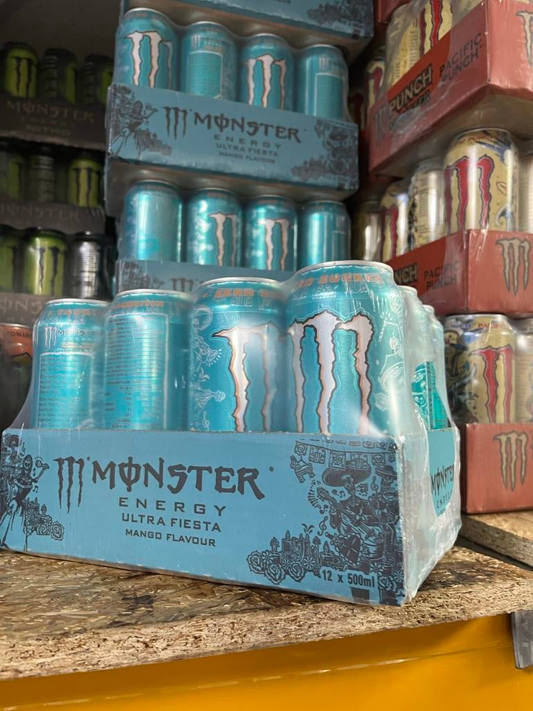 Monster Energy Drank 500ml blikken Ongeopend Tray Vol 500ml, Ophalen of Verzenden