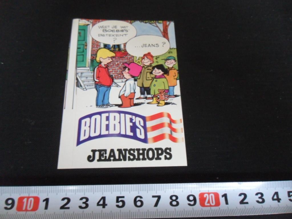 sticker BOEBIE'S Jeanshops, Ophalen, Zo goed als nieuw, Sticker