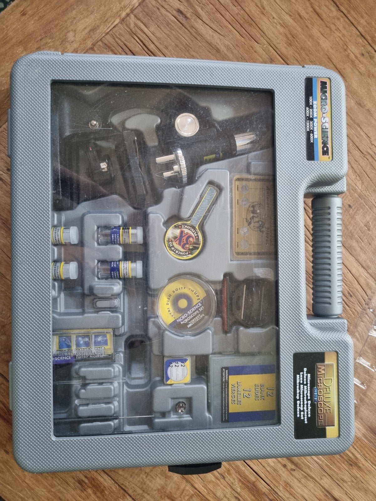 Micro-Science Deluxe Microscoop Set - 1200x Zoom Power, Audio, Tv en Foto, Ophalen of Verzenden, Zo goed als nieuw, 1000x of meer