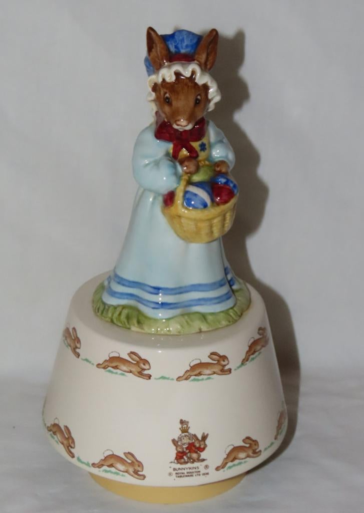 Bunnykins muziekdoosje Pasen Royal Doulton jaren 80, Verzamelen, Ophalen of Verzenden, Zo goed als nieuw, Overige typen