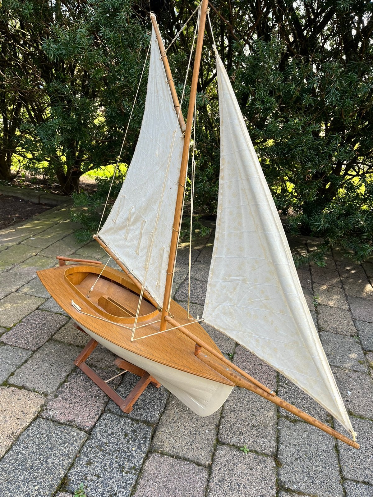 Zeilboot, houten zeilboot, modelboot, Ophalen of Verzenden, Zo goed als nieuw
