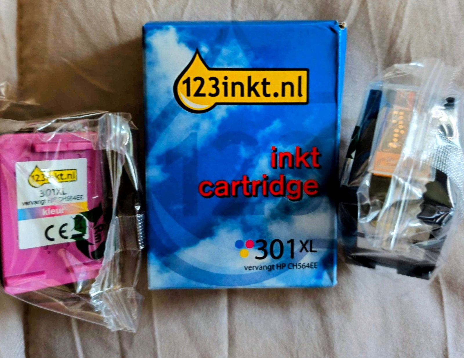 301XL Kleur en xwarte Cartridges  - Nieuw in verpakking, Ophalen of Verzenden, Nieuw, Cartridge, 123inkt.nl