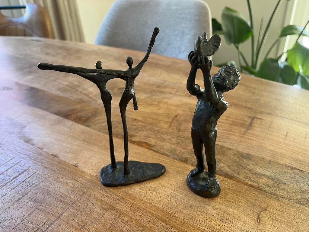 Kunst> Bronzen Beelden: Corry van Ammerlaan, Groep mensen, Minder dan 20 cm, Ophalen of Verzenden, Beeld