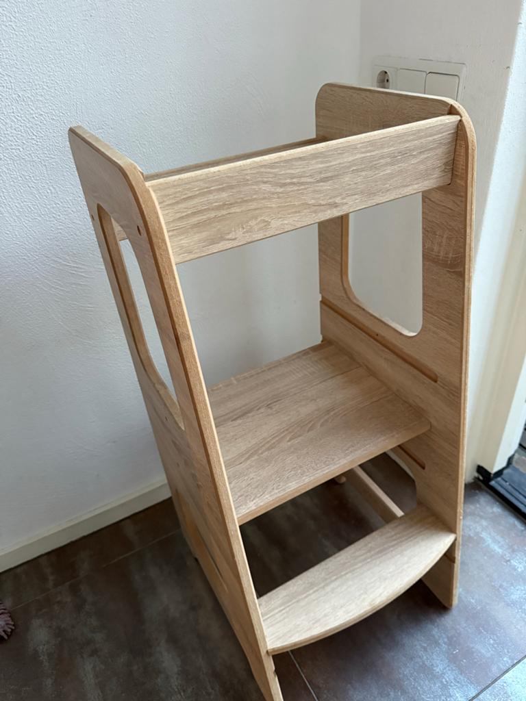 Houten Learning Tower / Keukenhulp voor Kinderen, Kinderen en Baby's, Kinderstoelen, Zo goed als nieuw, Overige typen, Ophalen