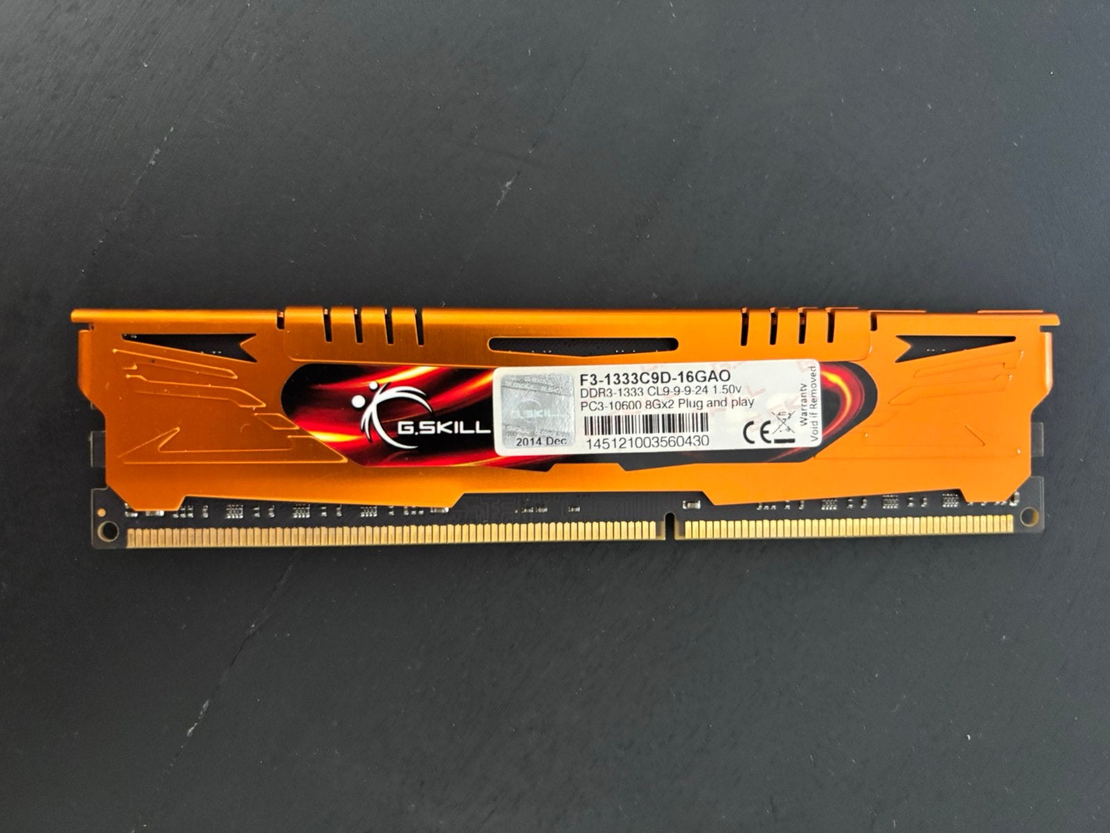 G.Skill Ares 8GB DDR3 1333MHz RAM – werkend, Gebruikt, 8 GB, DDR3, Ophalen of Verzenden