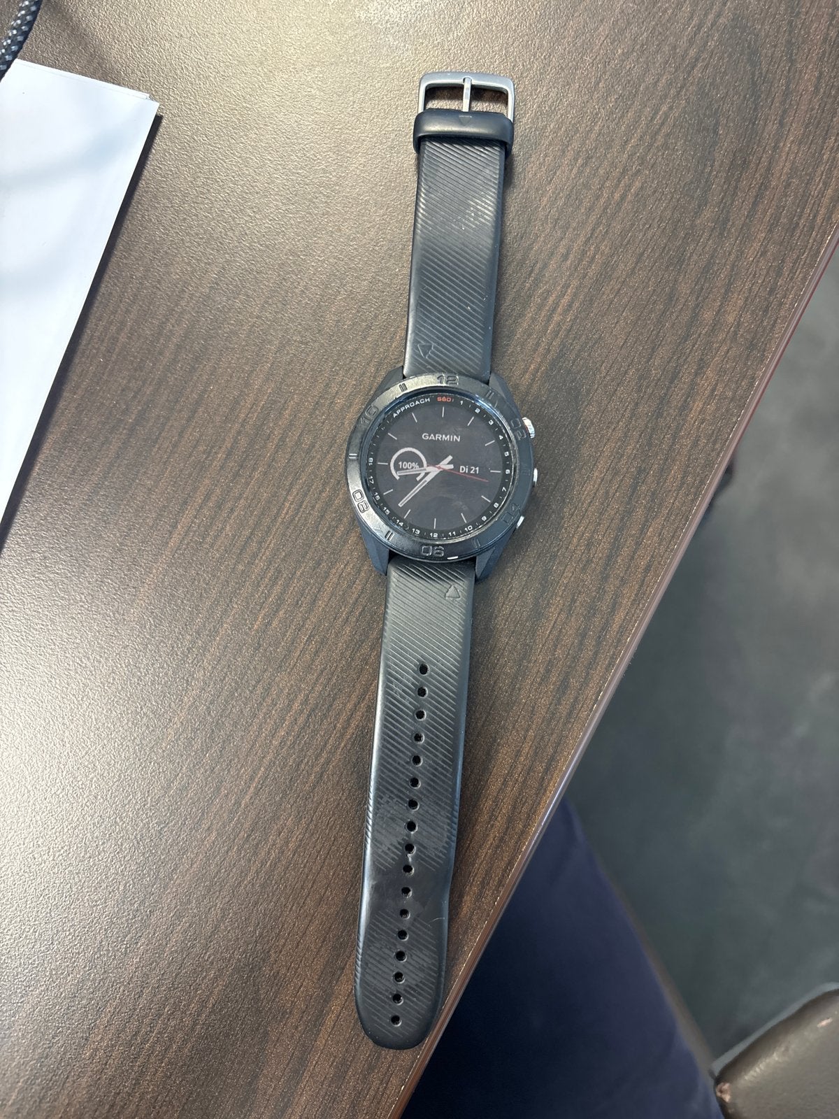 Garmin Approach S60 GPS Golfhorloge Zwart, Sport en Fitness, Golf, Zo goed als nieuw, Overige typen, Ophalen of Verzenden