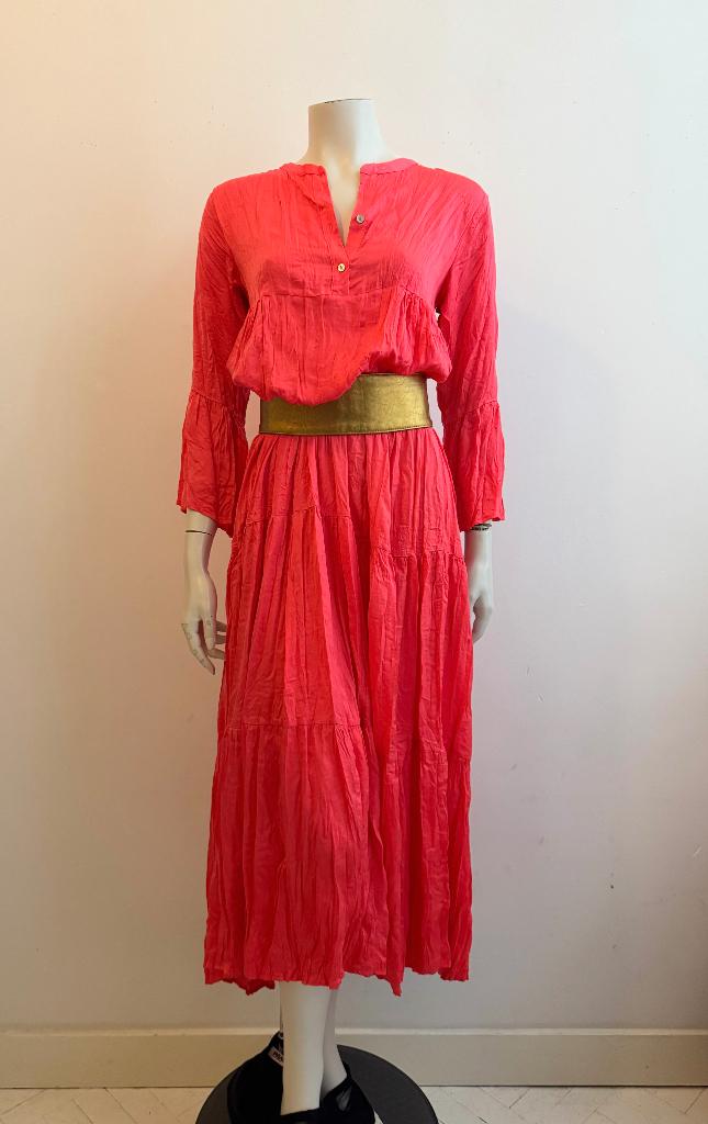 I say roze zomerjurk lang M, Kleding | Dames, Ophalen of Verzenden, Zo goed als nieuw, Roze, Onder de knie