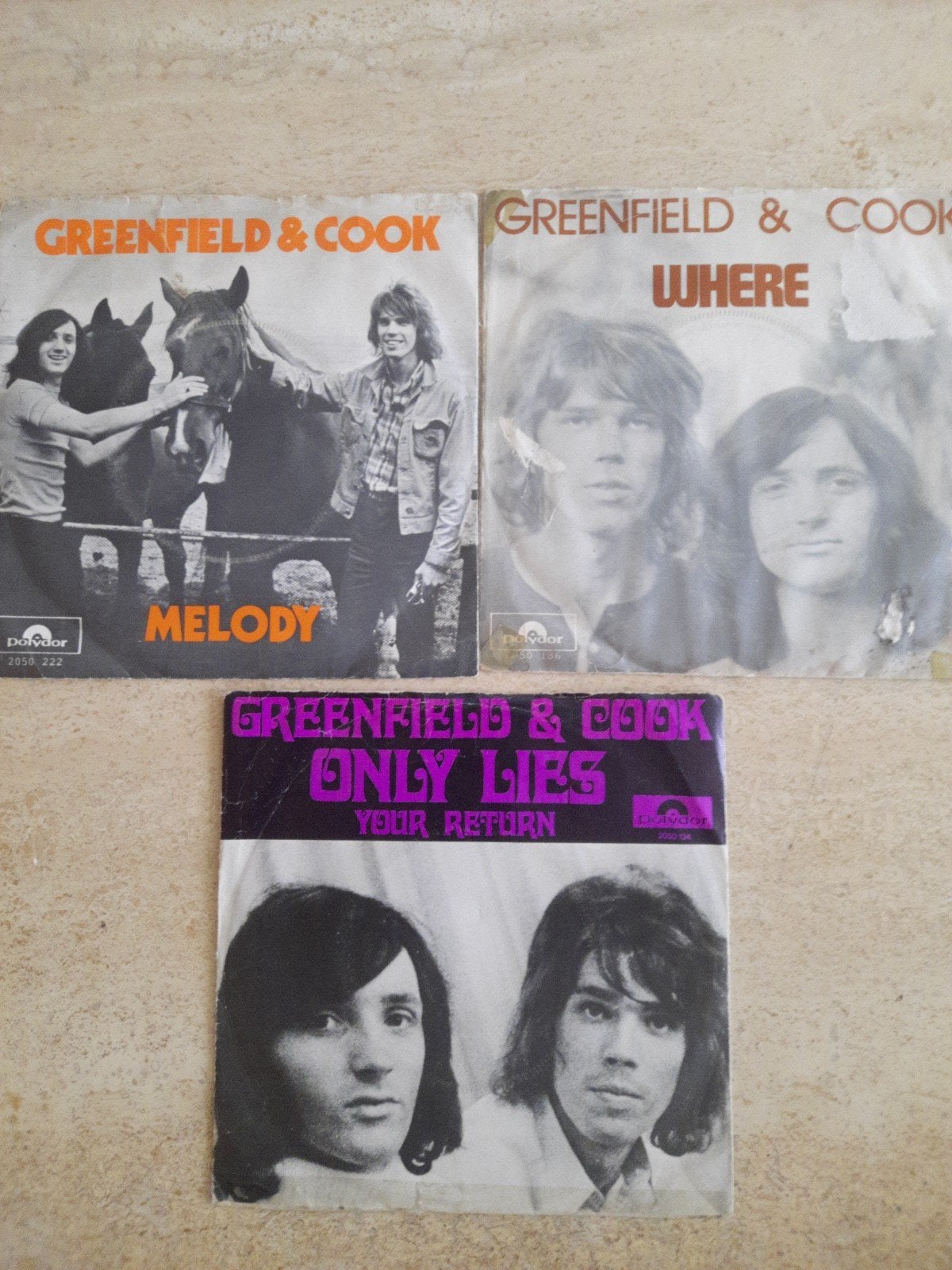 3x vinyl singels van Greenfield & Cook, Ophalen of Verzenden