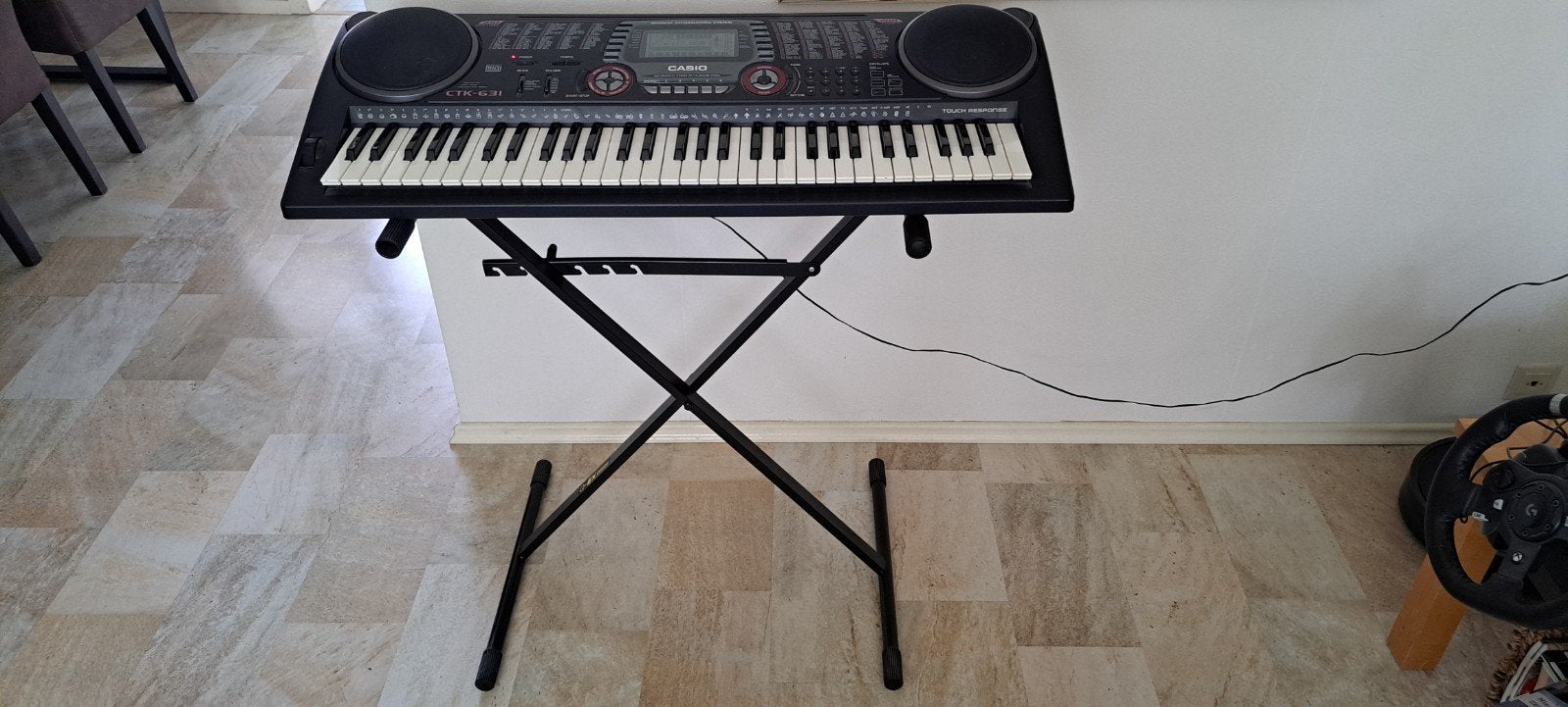 Casio CTK-631 GM keyboard met standaard, hoofdtelefoon en MI, Ophalen, Casio, Met standaard, 61 toetsen