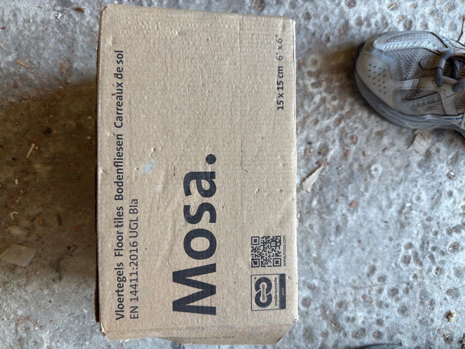 Mosa. Vloertegels 15 X 15 cm, Ophalen, Zo goed als nieuw, Zwart