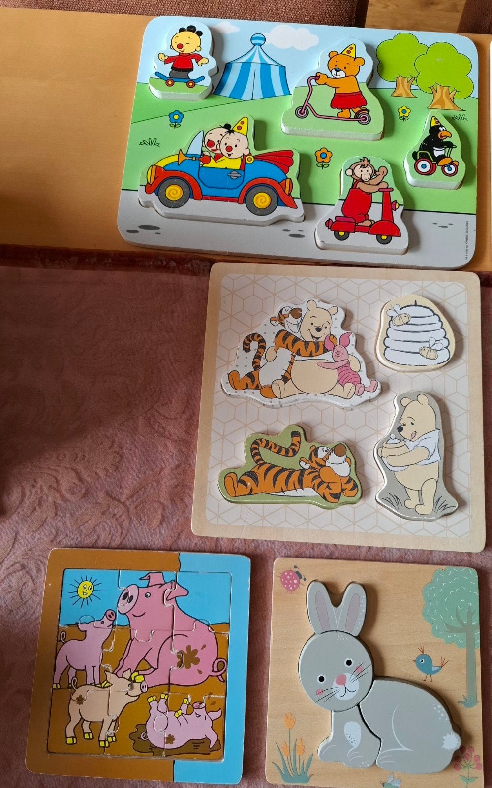 Grote collectie houten kinderpuzzels, Ophalen, Zo goed als nieuw