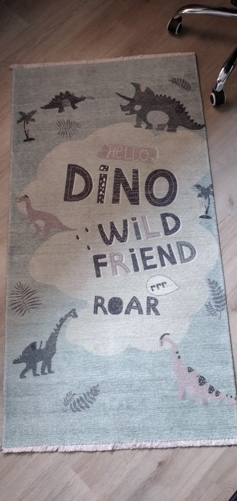 Dino kleed 80x145 cm voor kinderkamer - Tesso Living, Ophalen, 100 tot 150 cm, Kinderkamer Dino, 50 tot 100 cm