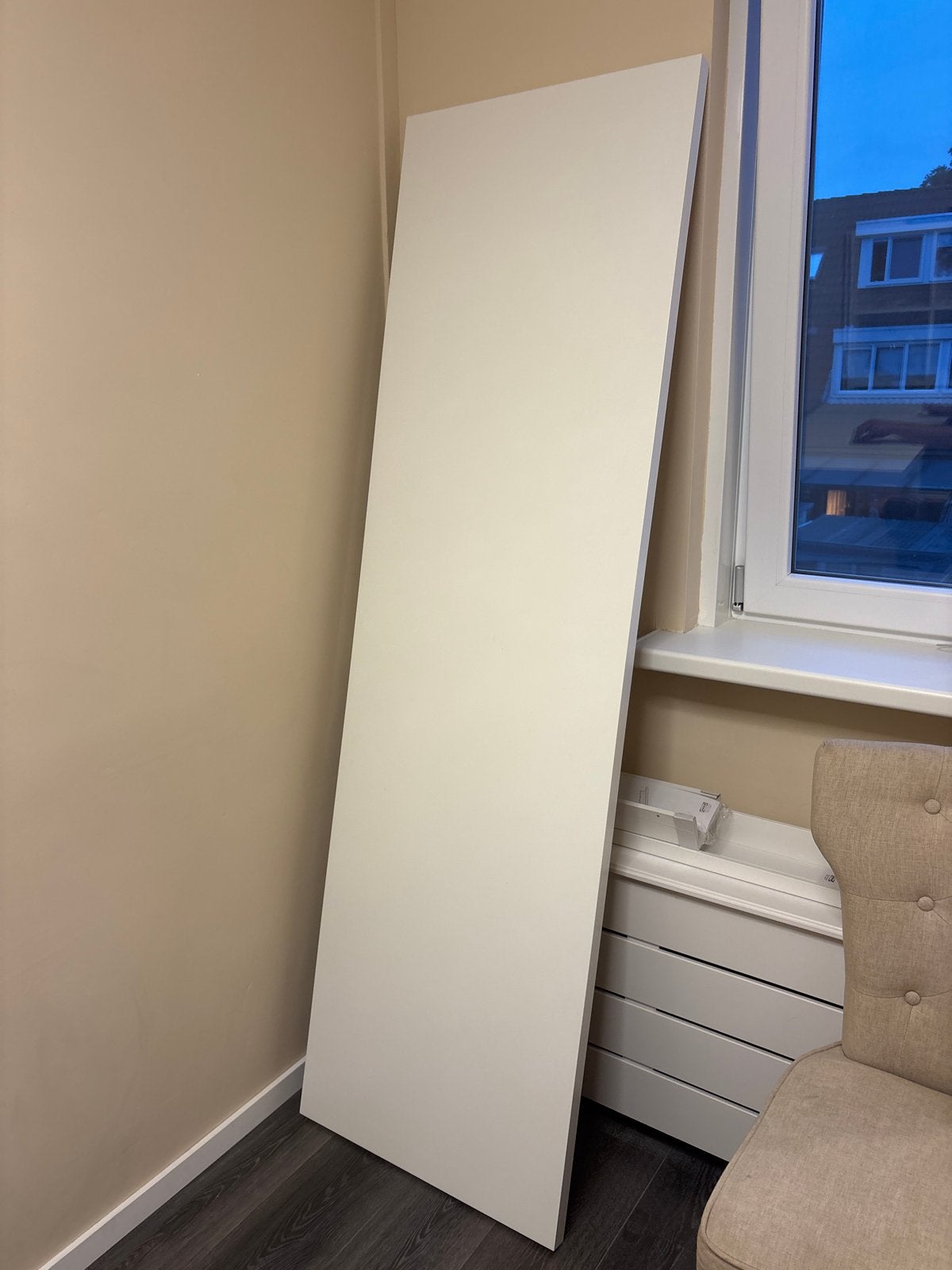 IKEA LAGKAPTEN Tafelblad Wit 200x60 cm, Huis en Inrichting, Bureaus, Gebruikt, IKEA, Spaanplaat of MDF, Wit, Ophalen