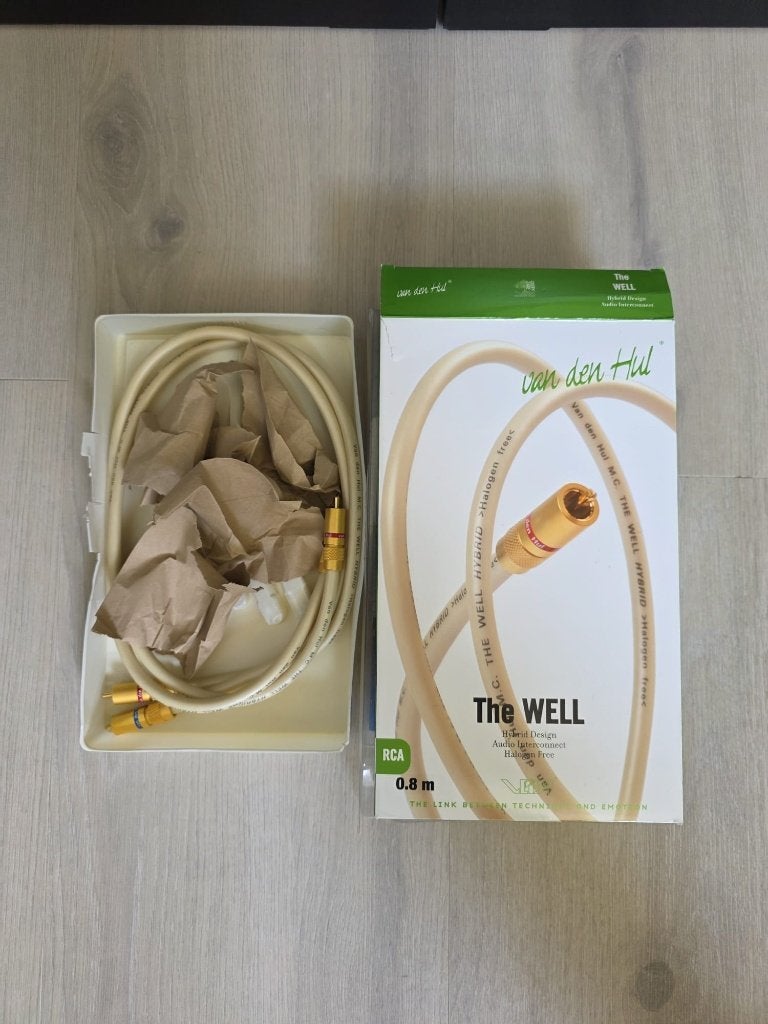 Van den hul - the well RCA 0.8 meter, Audio, Tv en Foto, Audiokabels en Televisiekabels, Zo goed als nieuw, Interlink-kabel, Minder dan 2 meter