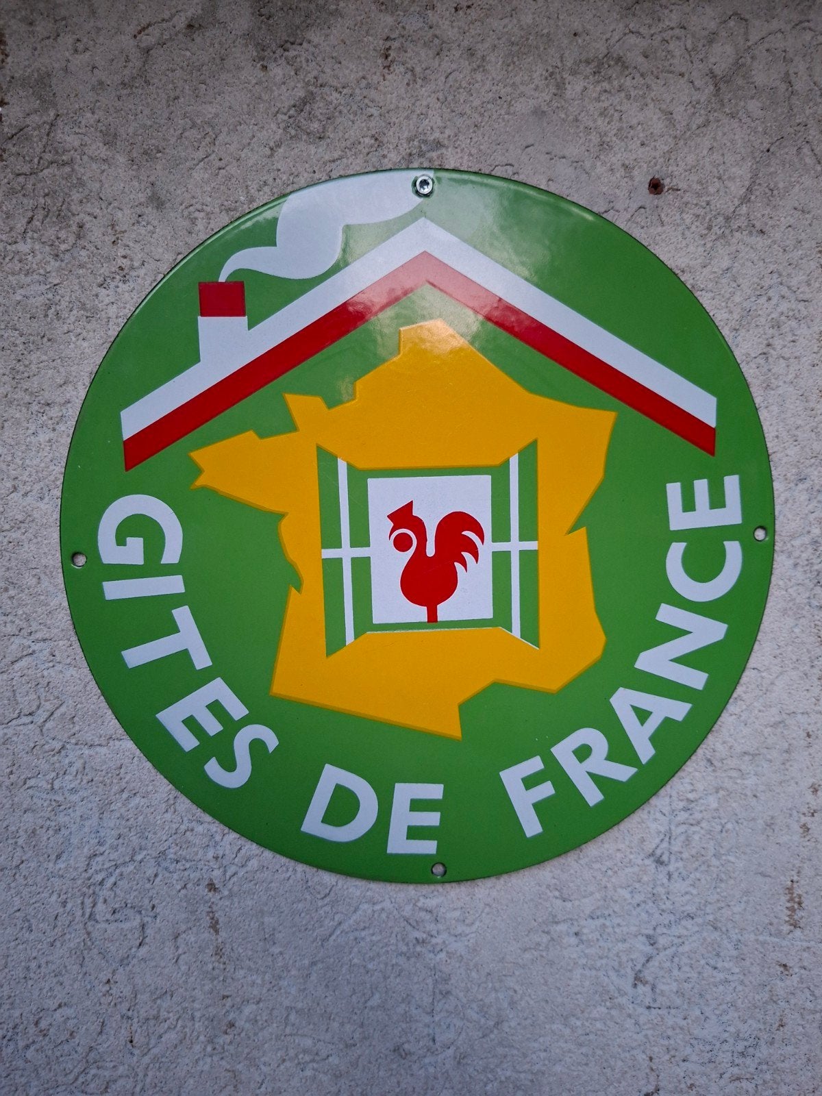 Gites de France geëmailleerd bord, Ophalen of Verzenden