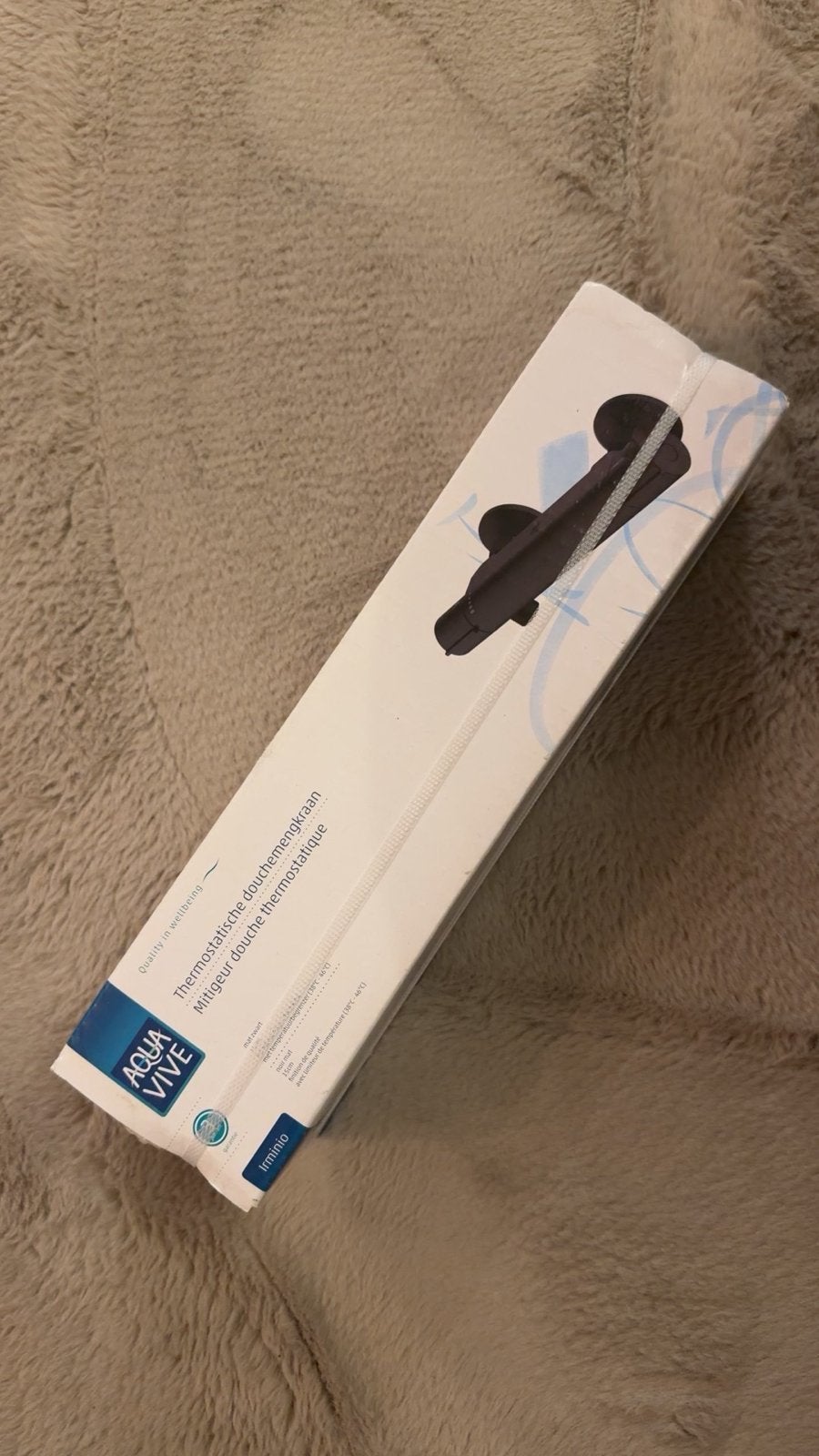 Aquavive Thermostatische Douchekraan Irminio - Mat Zwart, Doe-het-zelf en Verbouw, Ophalen of Verzenden, Nieuw, Koper, Douche