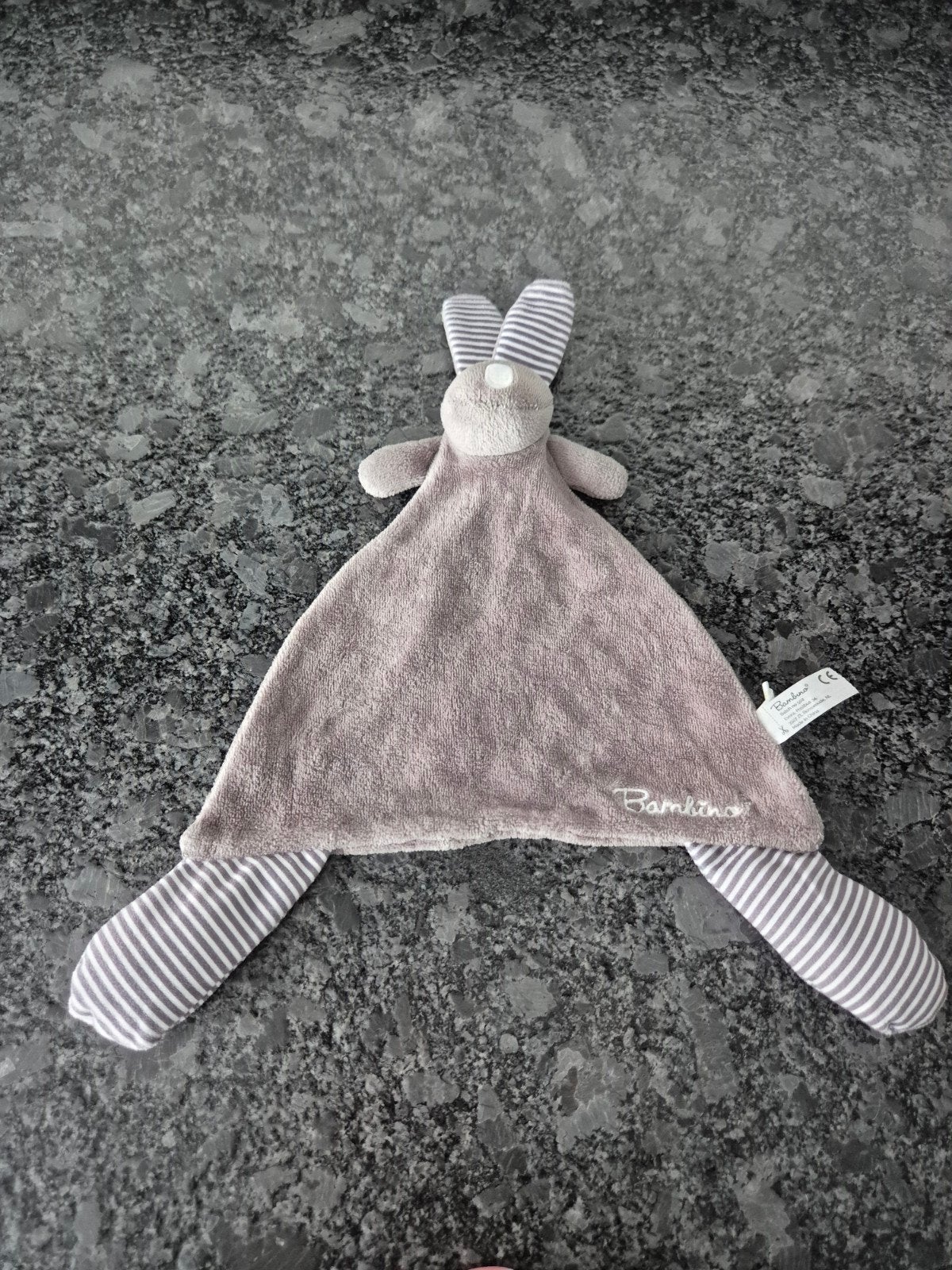 Bambino - Knuffeldoekje Konijn grijs, Ophalen of Verzenden, Zo goed als nieuw, Konijn