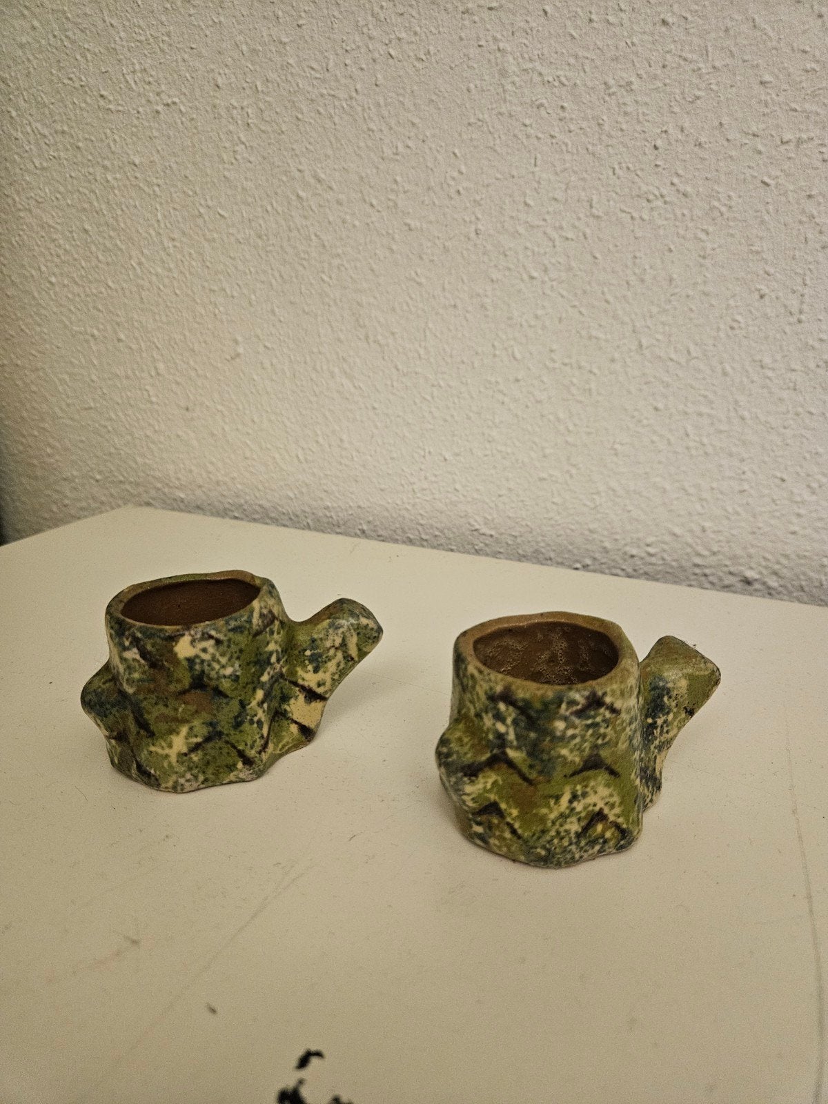 retro 60s 70s kopje aardewerk groen, Verzamelen, Ophalen of Verzenden, Huis en Inrichting