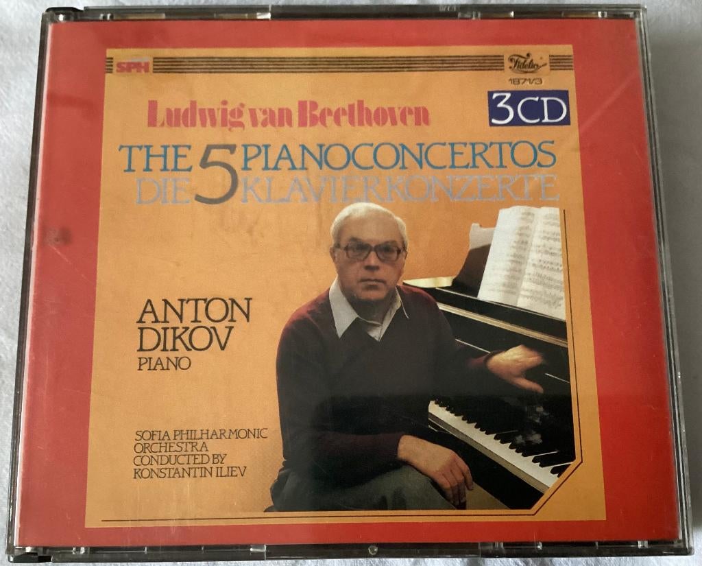 Beethoven 5 piano concertos Anton Dikov 3 CD's, Ophalen of Verzenden, Classicisme, Gebruikt, Orkest of Ballet