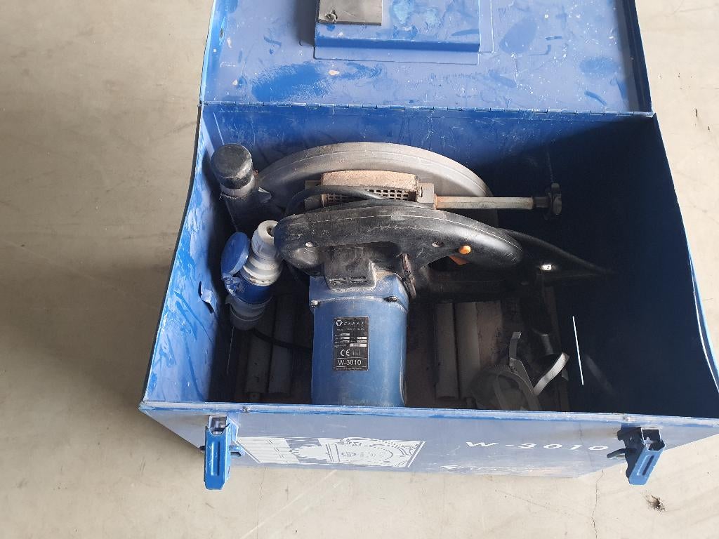Carat W-3010 Muurzaag + Trafo | Diamantzaag | Topstaat, Doe-het-zelf en Verbouw, Ophalen, Gebruikt, 70 mm of meer, Overige typen