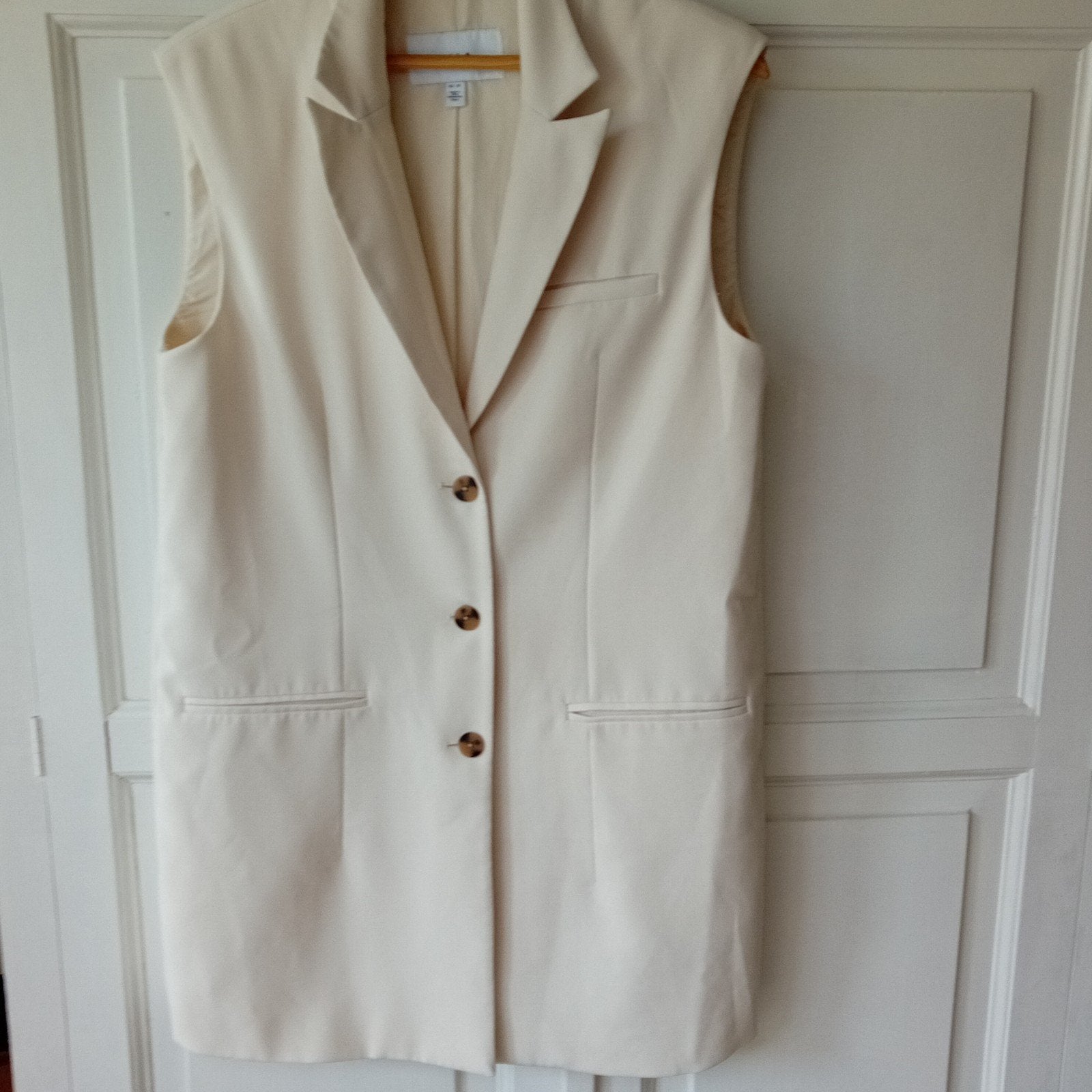 creme  jas/gilet M, Maat 38/40 (M), Verzenden, Beige, Vila