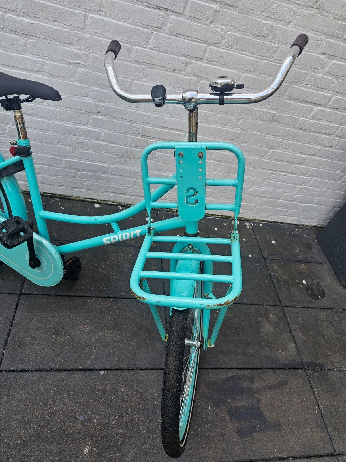 Spirit Omafiets Turquoise Meisjesfiets 24 inch, Fietsen en Brommers, Fietsen | Meisjes, Ophalen, Gebruikt, 24 inch, Spirit