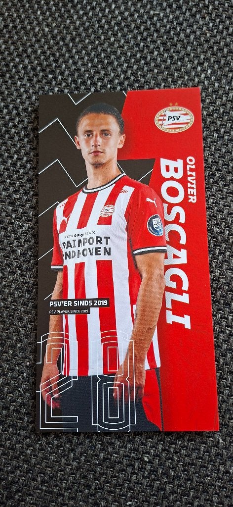 Spelerskaart; Olivier Boscagli # PSV Eindhoven, Ophalen of Verzenden, Nieuw, PSV, Spelerskaart