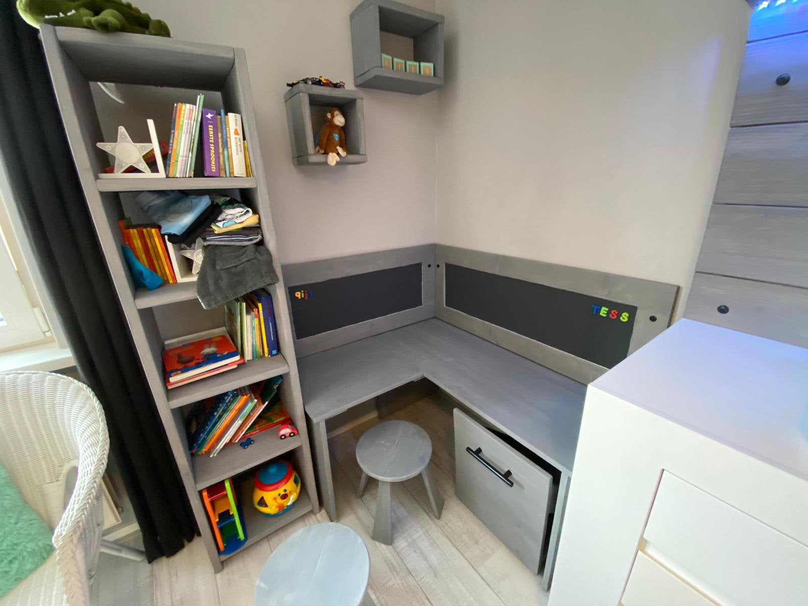 Steigerhouten meubels kinderkamer greywash, Ophalen, Zo goed als nieuw, Overige typen