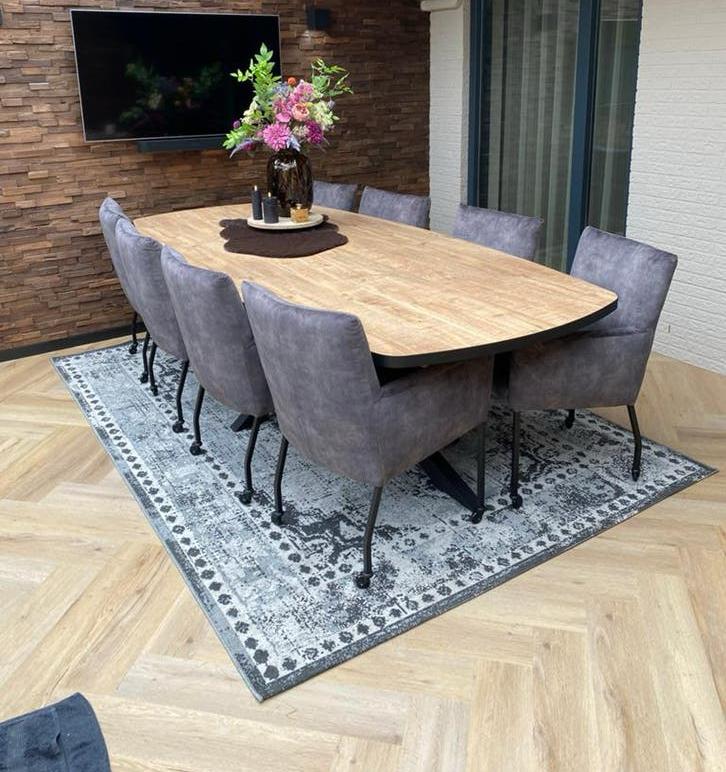 8 prachtige eetkamer stoelen zgan, Ophalen, Zo goed als nieuw, 75 m² of meer, Laminaat