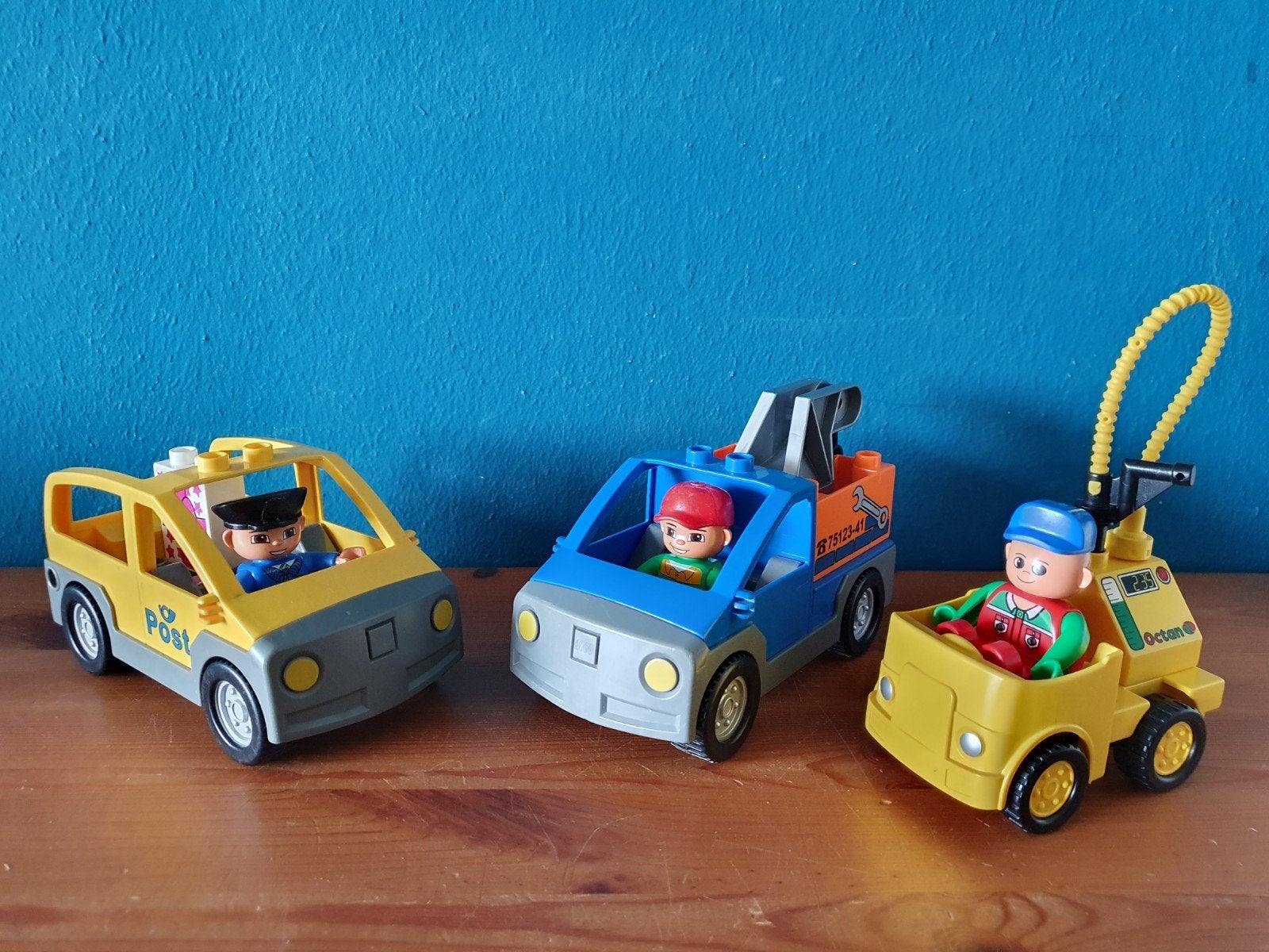 Duplo Auto wagen post pechhulp en mobiele tank, Ophalen of Verzenden, Zo goed als nieuw, Duplo