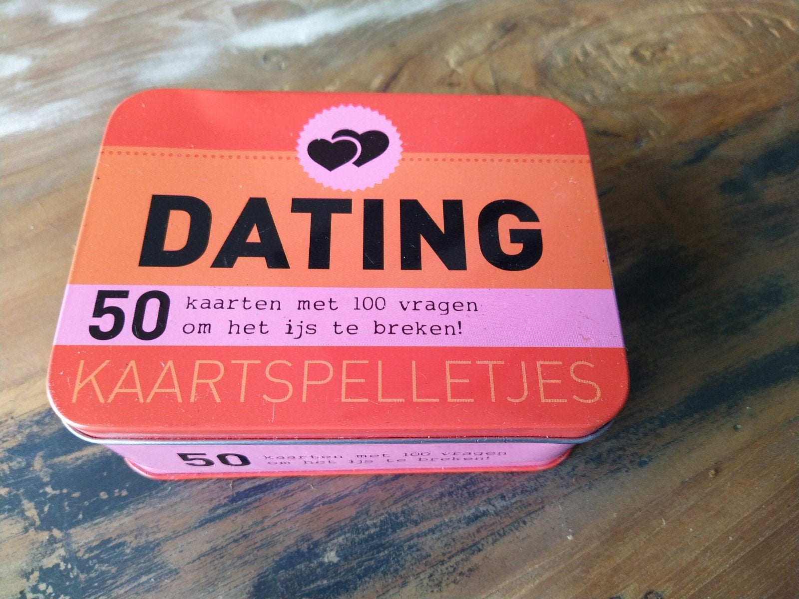 Dating Kaartspelletjes: 50 kaarten, 100 vragen, Een of twee spelers, Ophalen, Zo goed als nieuw, Onbekend