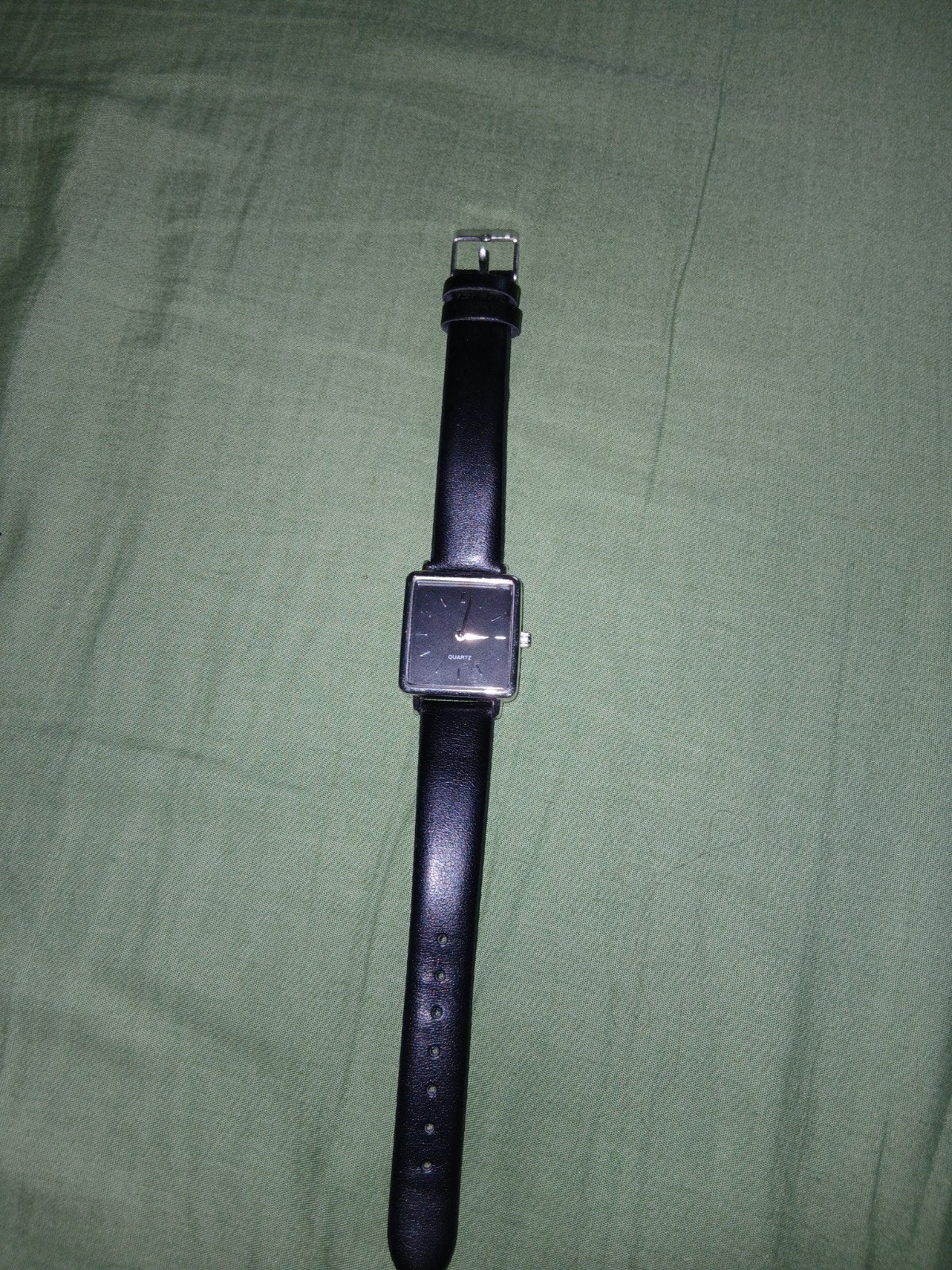 Stijlvol zwart horloge - batterij leeg, Overige merken, Staal, Polshorloge, Ophalen of Verzenden