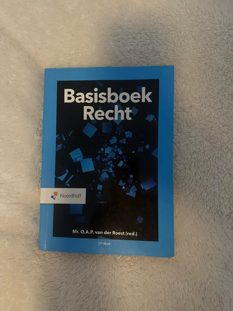O.A.P. van der Roest - Basisboek Recht, Boeken, O.A.P. van der Roest, Sociale wetenschap, Ophalen of Verzenden, Zo goed als nieuw